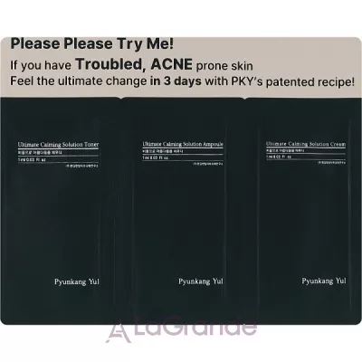 Pyunkang Yul Ultimate Calming Sample Pouch   (f/serum/1ml + f/cr/1ml + f/ton/1ml)
