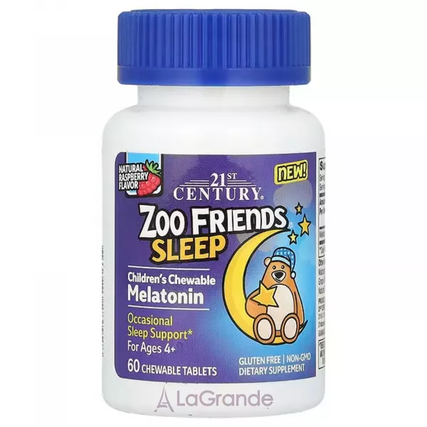 21st Century Zoo Friends Sleep Children's Chewable Melatonin ����������� ������� 