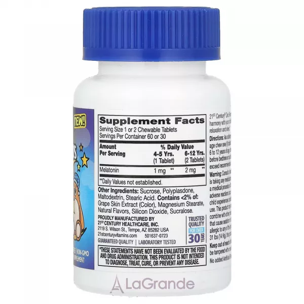 21st Century Zoo Friends Sleep Children's Chewable Melatonin ����������� ������� 
