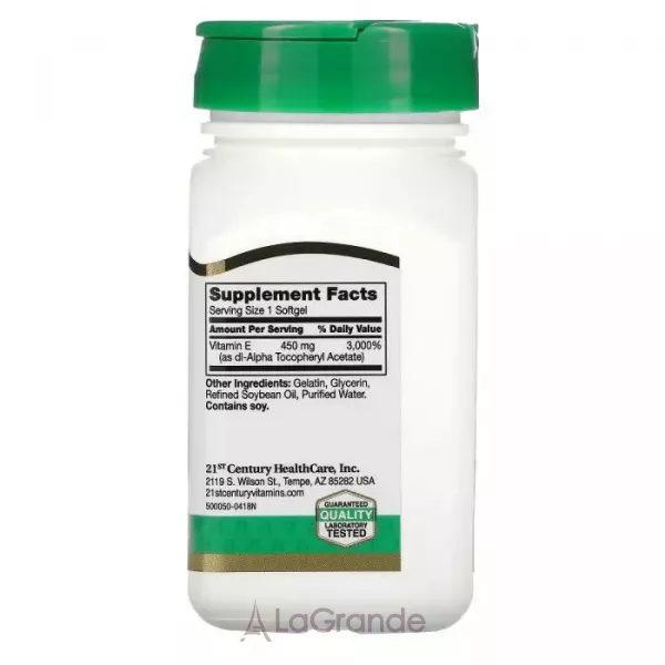 21st Century Vitamin E 450 mg (1000 IU) ĳ������ ������� 