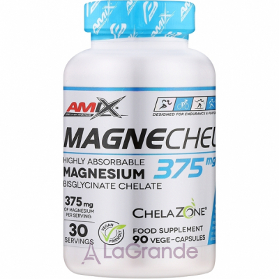 Amix MagneChel Magnesium Bisglycinate Chelate 375 mg ĳ  
