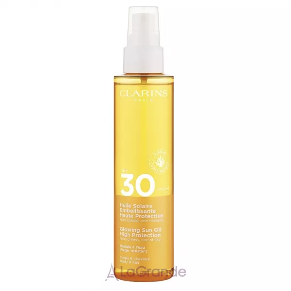 Clarins Glowing Sun Oil High Protection SPF 30 ������������ ��� ��� ��� SPF 30