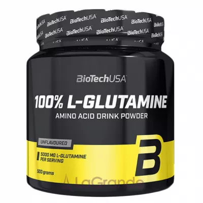 Biotech USA 100% L-Glutamine Unflovoured 5000 mg   