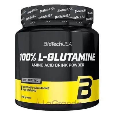 Biotech USA 100% L-Glutamine Unflovoured 5000 mg   
