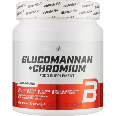 BioTech USA Glucomannan + Chromium Food Unflovoured ³     