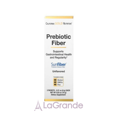 California Gold Nutrition Prebiotic Fiber Unflavored   (3   6 )