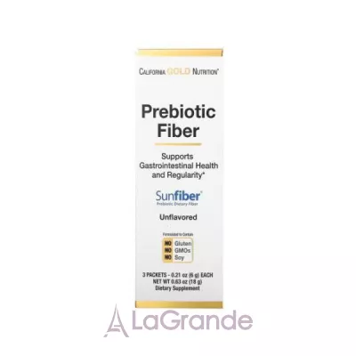 California Gold Nutrition Prebiotic Fiber Unflavored   (3   6 )