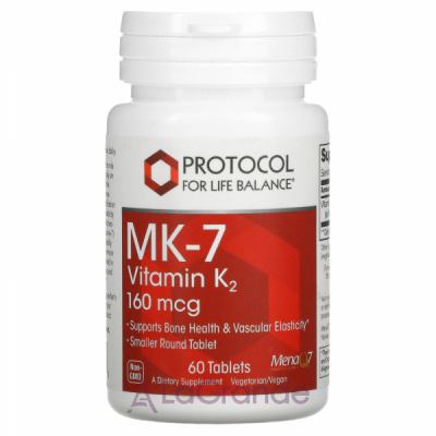 Protocol for Life Balance MK-7 Vitamin K2 160 mcg ĳ  