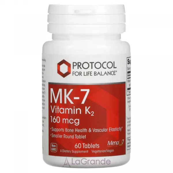 Protocol for Life Balance MK-7 Vitamin K2 160 mcg ����������� ������� 