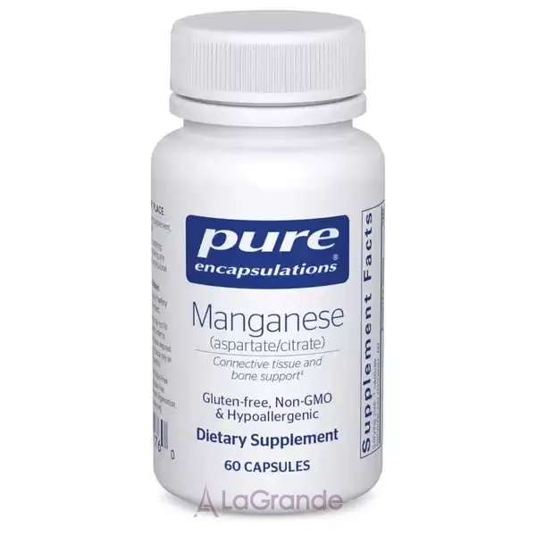 Pure Encapsulations Manganese (Aspartate/Citrate) ����������� ������� 