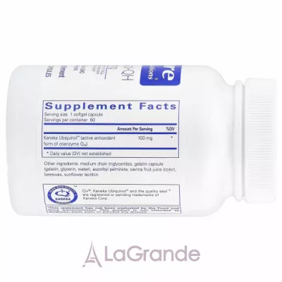 Pure Encapsulations Ubiquinol-QH 100 mg   