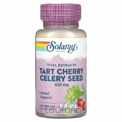 Solaray Tart Cherry Celery Seed 620 mg   