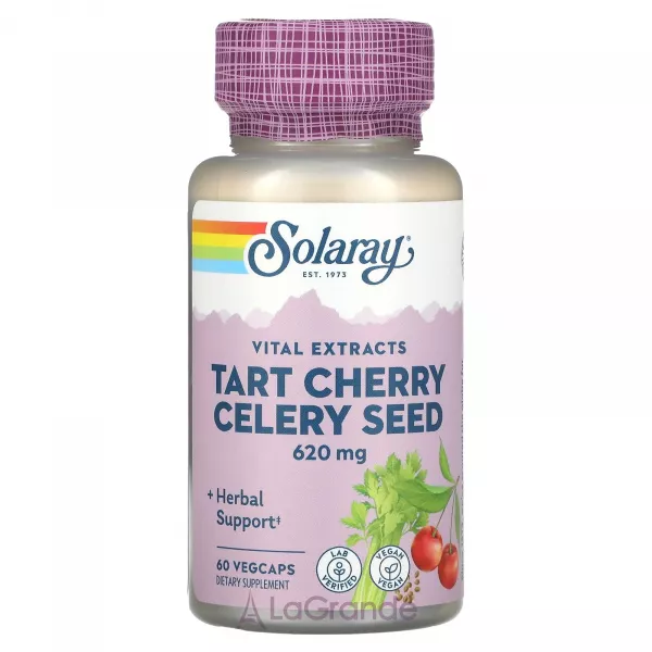 Solaray Tart Cherry Celery Seed 620 mg ����������� ������� 