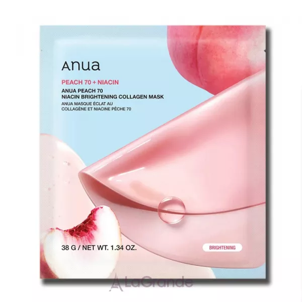 Anua Peach 70 Niacin Brightening Collagen Mask ó��������� ���������� ����� ��� ������� � �������� � �����������