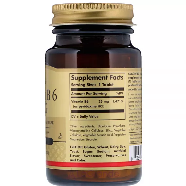 Solgar Vitamin B6 25 mg ĳ������ ������� 
