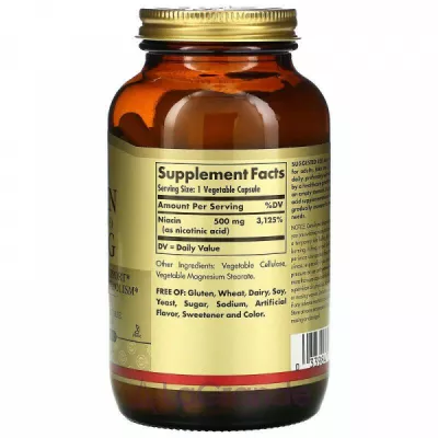 Solgar Niacin (Vitamin B3) 500 mg ĳ  