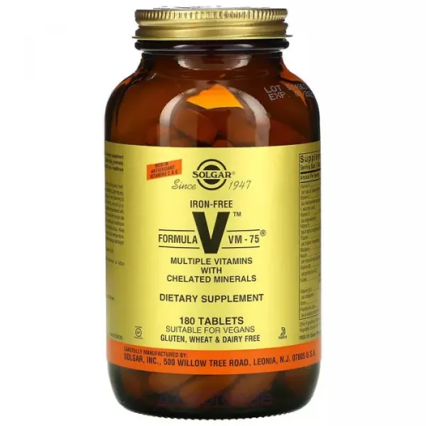Solgar Formula V VM-75 Multiple Vitamins with Chelated Minerals Iron-Free �������������� � �������� ��������, ��� ������