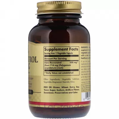 Solgar Resveratrol 500 mg      