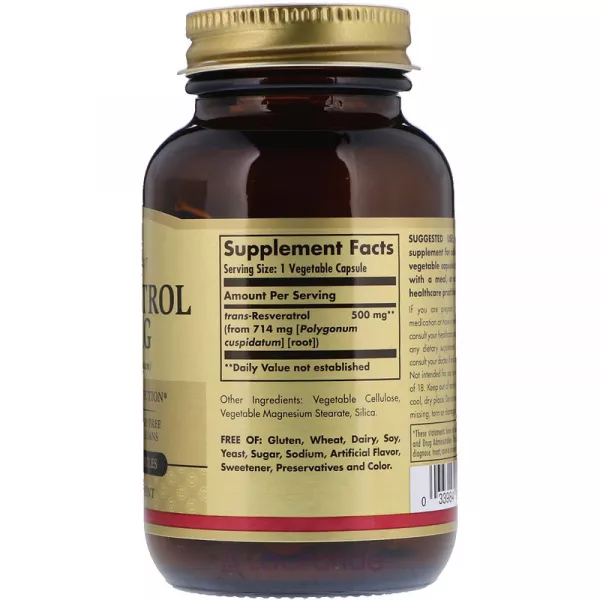 Solgar Resveratrol 500 mg ĳ������ ������� ��� �������������� �������� 