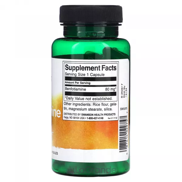 Swanson Benfotiamine 80 mg ĳ������ ������� 