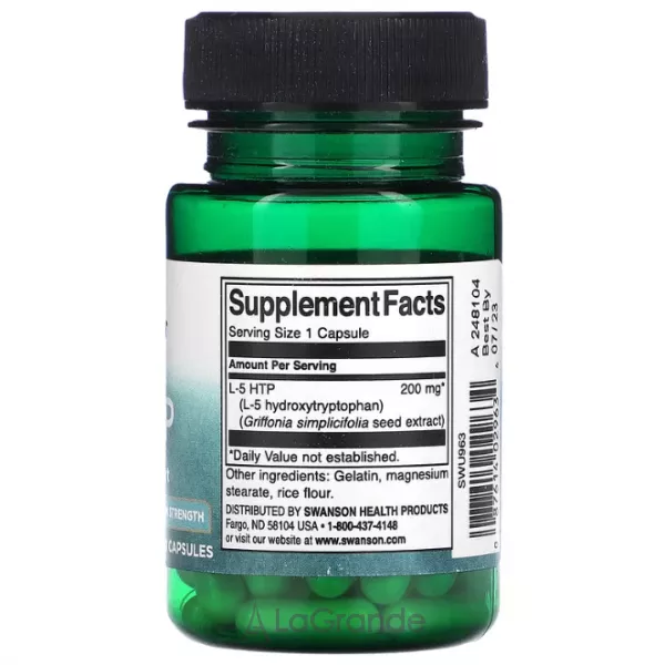 Swanson 5-HTP Maximum Strength 200 mg ĳ������ ������� ��� �������� ��� 