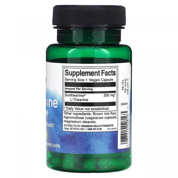 Swanson Suntheanine L-Theanine 200 mg ĳ������ ������� ��� ���������� ���������� ����� 