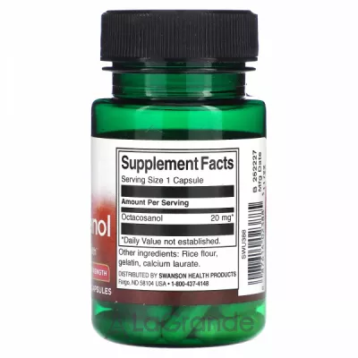 Swanson Octacosanol Maximum Strength 20 mg ĳ  