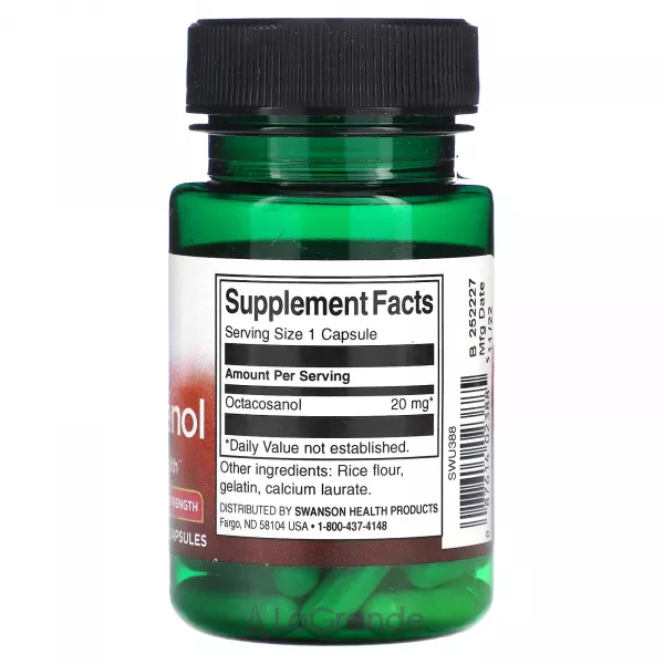 Swanson Octacosanol Maximum Strength 20 mg ĳ������ ������� 