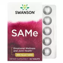 Swanson SAMe 200 mg ĳ������ ������� "SAMe (S-��������-L-�������)", 200 ��