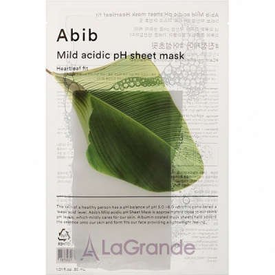 Abib Abib Mild Acidic pH Heartleaf Sheet Mask    