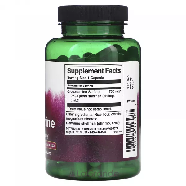 Swanson Mega Glucosamine 750 mg ĳ������ ������� 