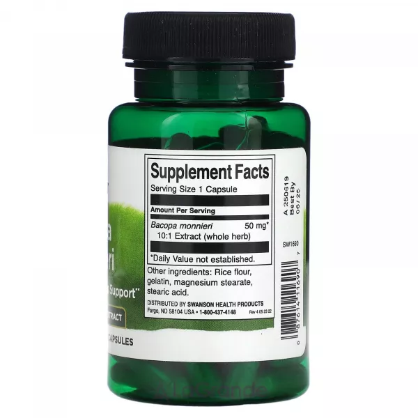 Swanson Bacopa Monnieri 10:1 Extract 50 mg ����������� ������� 