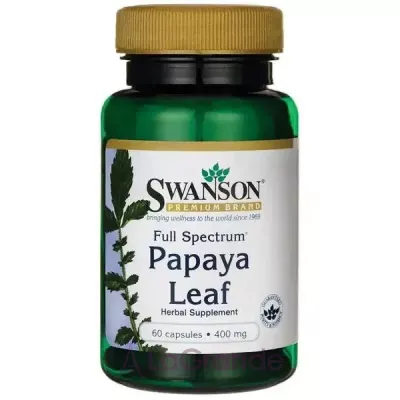 Swanson Full Spectrum Papaya Leaf 400 mg   