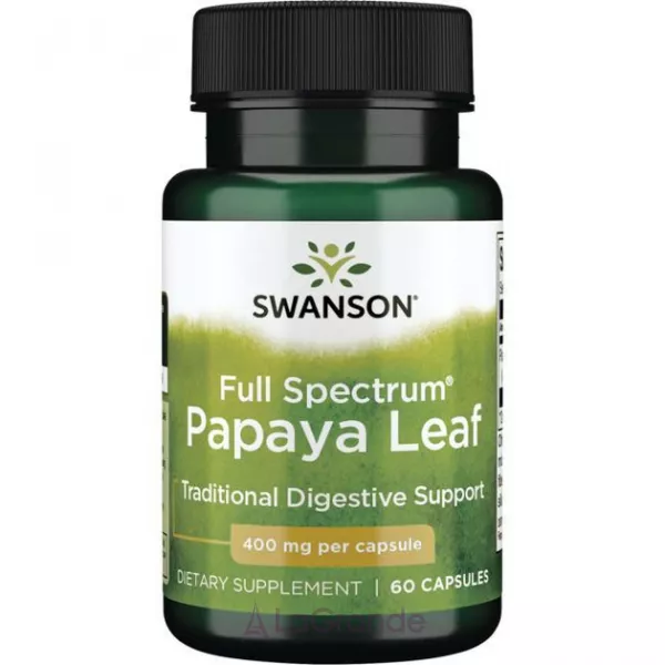 Swanson Full Spectrum Papaya Leaf 400 mg ����������� ������� 