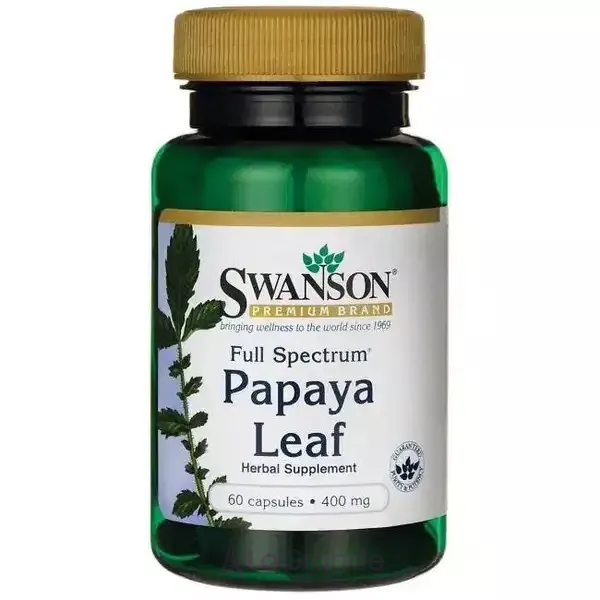 Swanson Full Spectrum Papaya Leaf 400 mg ����������� ������� 