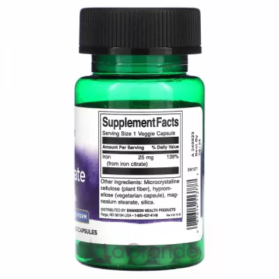 Swanson Iron Citrate 25 mg   