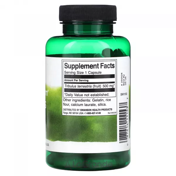 Swanson Full Spectrum Tribulus Fruit 500 mg ĳ������ ������� 