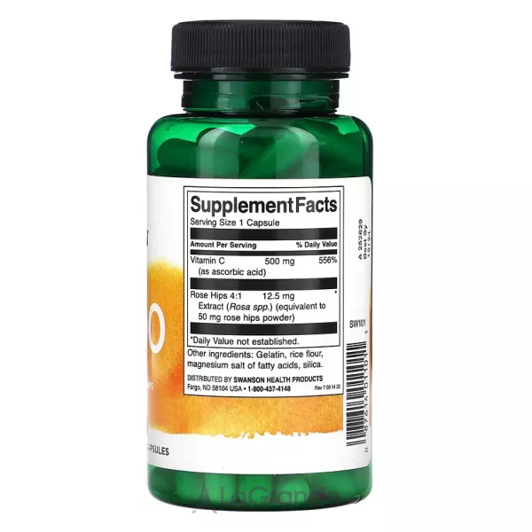 Swanson Vitamin C with Rose Hips 500 mg ĳ������ ������� 