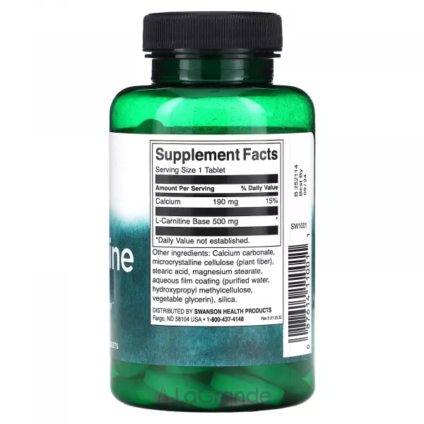 Swanson L-Carnitine 500 mg ĳ������ ������� 