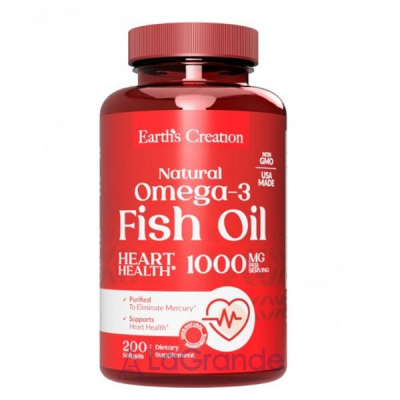 Earth's Creation Omega-3 Fish Oil 1000 mg ĳ  