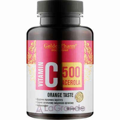 Golden Pharm Vitamin C 500 Acerola Orange Taste ĳ  