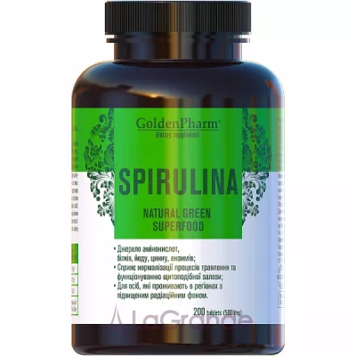 Golden Pharm Natural Green Superfood Spirulina   