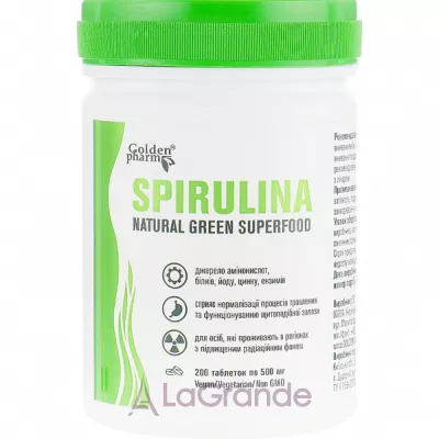 Golden Pharm Natural Green Superfood Spirulina   