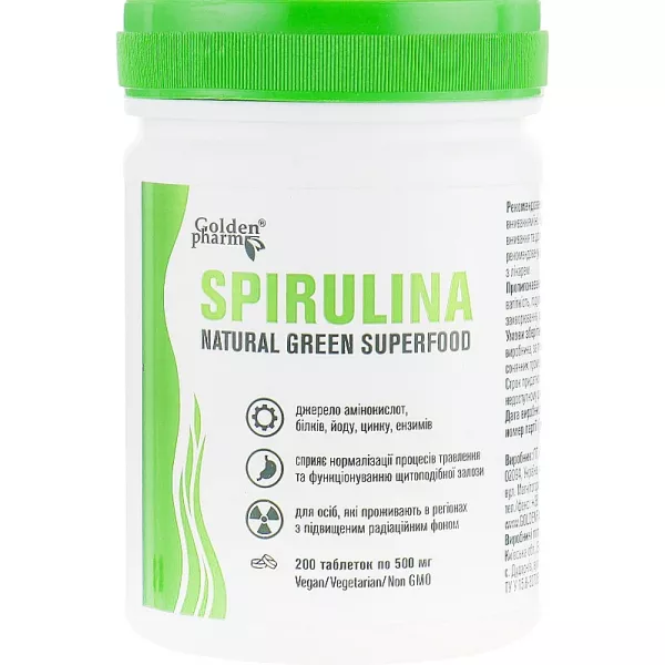 Golden Pharm Natural Green Superfood Spirulina ������� ������� 