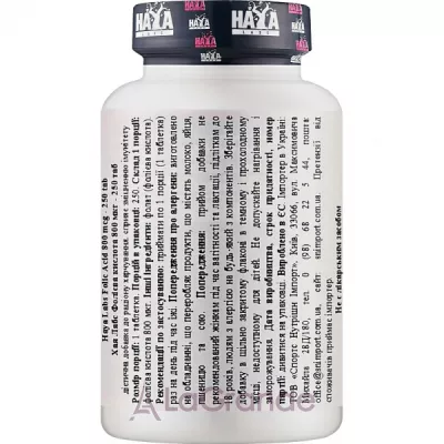 Haya Labs Folic Acid 800 mcg ĳ  