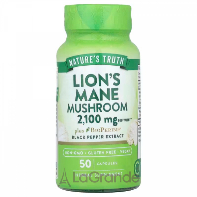 Nature's Truth Lion's Mane Mushroom 2100 mg plus Bioperine   