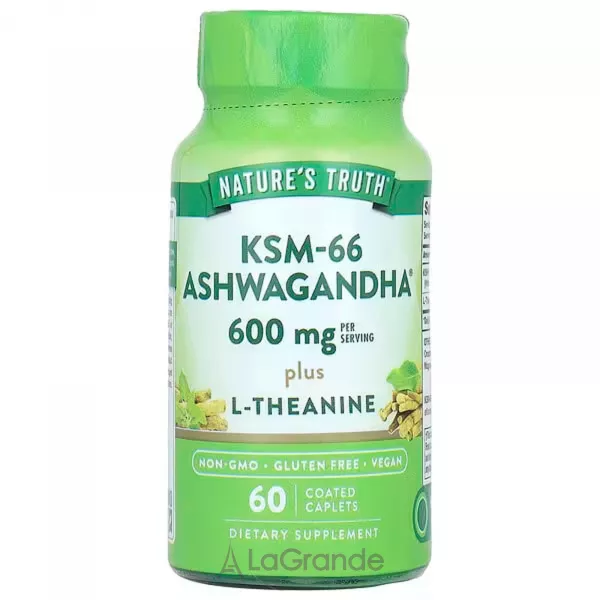 Nature's Truth KSM-66 Ashwagandha 600 mg Plus L-Theanine ĳ������ ������� 