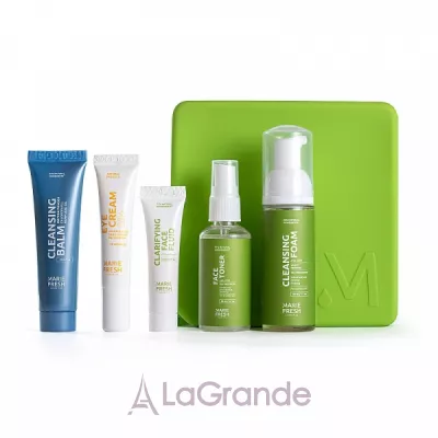 Marie Fresh Cosmetics Travel Set for Problem Skin      (fluid/8ml + clin/f/50ml + toner/50ml + clin/balm/30ml + eye/cr/12ml)