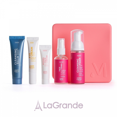 Marie Fresh Cosmetics Travel Set for Dry and Normal Skin         (clean/balm/30ml + clean/foam/50ml + tonik/50ml + cr/8ml + cr/eye/12ml)