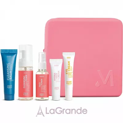 Marie Fresh Cosmetics Travel Set for Dry and Normal Skin         (clean/balm/30ml + clean/foam/50ml + tonik/50ml + cr/8ml + cr/eye/12ml)